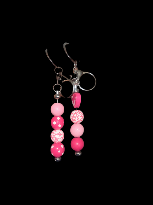 Stainless steel keychain(breast cancer awareness collection)
